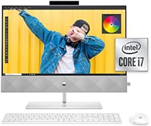 HP 24 Pavilion All-in-One PC, 10th Gen Intel i7-10700T Processor, 16 GB RAM, Dual Storage 512 GB SSD and 1TB HDD, Full HD IPS 24 inch Touchscreen, Windows 10 Home, Keyboard and Mouse (24-k0080, 2020)