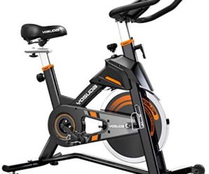 YOSUDA Indoor Cycling Bike Stationary – Exercise Bike for Home Gym with Comfortable Seat Cushion, Silent Belt Drive, iPad Holder