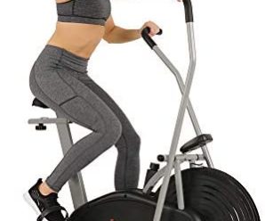 Sunny Health & Fitness Air Bike, Fan Exercise Bike with Unlimited Resistance and Tablet Holder