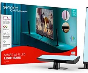 Sengled WiFi Smart LED Light Bars, TV Ambient Lighting Works with Alexa Google Home, Audio Sync Gaming Lights 12W RGB Dimmable, APP and Voice Control, Multi-Mode Support for Movies, Games, Music