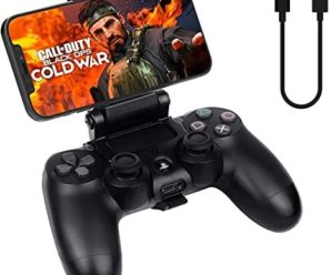 2 Pack PS4 Controller Phone Clip Mount for Remote Play, Adjustable Mobile Android/iOS Smartphones Gaming Clamp Holder Stand Grip Bracket Compatible with Dualshock 4/PS4 Slim/PS4 Pro Controller, Black