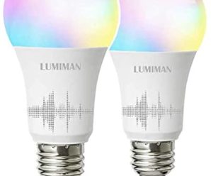 Smart WiFi Light Bulb, LED RGBCW Color Changing, Compatible with Alexa and Google Home Assistant, No Hub Required, A19 E26 Multicolor LUMIMAN 2 Pack