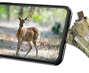 Liplasting Trail Camera Viewer SD Card Reader for iPhone iPad Mac & Android, 4 in 1 SD/Micro SD/TF Memory Card Reader Adapter to View Hunting Game Camera Photos or Videos on Smartphone