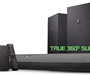 Nakamichi Shockwafe Elite 7.2.4 Channel 800W Dolby Atmos Soundbar with Dual 8” Subwoofers (Wireless) & 2 Rear Surround Speakers. Enjoy Plug and Play True 360° Premium Cinema Sound & Room-Shaking Bass