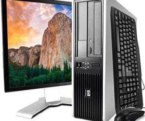 HP Elite 7800 Desktop PC Package, Intel Core 2 Duo Processor, 8GB RAM, 250GB Hard Drive, DVD, Wi-Fi, Windows 10, 17in LCD Monitor (Renewed)