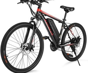 ANCHEER Electric Bike Electric Mountain Bike 350W Ebike 26” Electric Bicycle, 20MPH Adults Ebike with Removable 7.8/10.4Ah Battery, Professional 21 Speed Gears