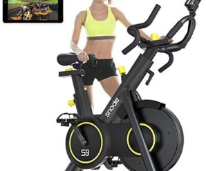 SNODE Magnetic Exercise Bike S9 with APP- Professional Cycling Bike with 4-way Adjustable Multifunctional Handlebar, Compatible with ZWIFT, Kinomap, Iconsole – Max 331 lbs