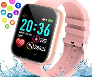 Burxoe Smart Watch, Bluetooth Smartwatch for Android Phones, Ip67 Waterproof Fitness Watch with Blood Pressure Heart Rate Sleep Monitor Pedometer Calorie Compatible for Samsung iOS Women Men