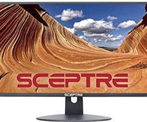 Sceptre E248W-19203R 24″ Ultra Thin 75Hz 1080p LED Monitor 2x HDMI VGA Build-in Speakers, Metallic Black 2018