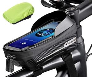 whale fall Waterproof Bike Frame Bag Bike Phone Bag Bicycle Cell Phone Holder for GPS – Bicycle Bag Frame Hard Eva Navi Pressure-Resistant Handlebar Bag TPU Touch-Screen with Sun-Visor and Rain Cover