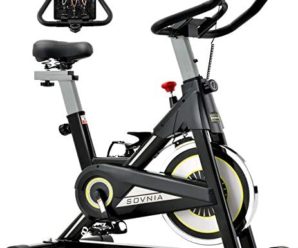 Exercise Bike, SOVNIA Stationary Bikes, Fitness Bike with iPad Holder, LCD Monitor and Comfortable Seat Cushion, Whisper Quiet Indoor Cycling Bikes Perfect for Home Gym Workout