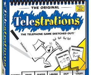 USAOPOLY Telestrations Original 8 Player, Family Board Game, A Fun Family Game for Kids and Adults, Family Game Night Just Got Better, The Telephone Game Sketched Out, Multicolor