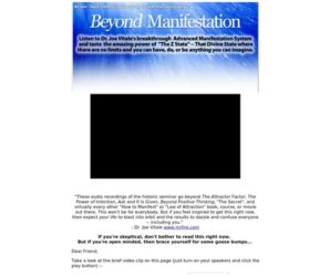 Beyond Manifestation – Dr. Joe Vitale