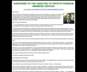 Dave Skarica’s Addicted to Profits Premium Members Subscription