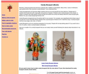 Learn how to make candy bouquets – Candy Bouquet Designs books. Start Candy Bouquet and Gift Basket Business or Do it for a hobby!