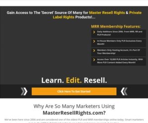 Master Resell Rights | Private Label Rights PLR | Master Resale Rights