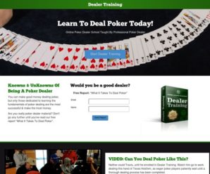 Online Poker Dealer School