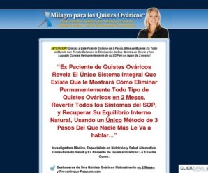 Milagro Para Los Quistes Ováricos(tm): Ovarian Miracle(tm) In Spanish!