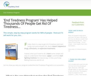 'End Tiredness Program' Has Helped Thousands Of People Get Rid Of Tiredness… | Stop Being Tired