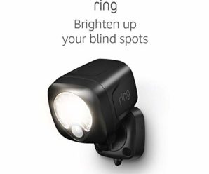 Ring Smart Lighting – Spotlight, Battery-Powered, Outdoor Motion-Sensor Security Light, Black (Bridge required)