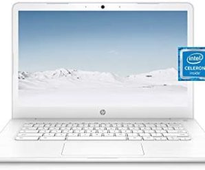 HP Chromebook 14 Laptop, Dual-core Intel Celeron Processor N3350, 4 GB RAM, 32 GB eMMC Storage, 14-inch FHD IPS Display, Google Chrome OS, Dual Speakers and Audio by B&O (14-ca051nr, 2020)