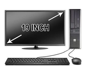 HP Elite 7900 Desktop PC Package, Intel Core 2 Duo Processor, 8GB RAM, 500GB Hard Drive, DVD-RW, Wi-Fi, Windows 10, 19in LCD Monitor (Renewed)