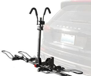 BV 2-Bike Bicycle Hitch Mount Rack Carrier for Car Truck SUV – Tray Style Smart Tilting Design (2-Bike Carrier)