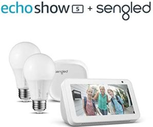 Echo Show 5 Sandstone with Sengled 2 pack starter kit