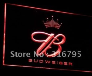 Neon Sign BUDWEISER BEER #4 Bar Pub Cafe Restaurant