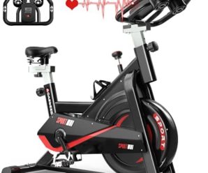 Indoor Cycling Bike Stationary,Belt Drive Magnetic Resistance Exercise Bike,with Heavy Flywheel,comfortable Seat and Adjustable Handlebar,for Home Gym Aerobic,330 Lbs Weight Capacity