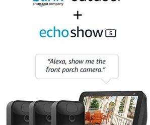 Echo Show 5 (Charcoal) with All-new Blink Outdoor- 3 camera kit