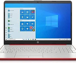 2021 HP 15.6″ HD WLED Laptop, Intel Pentium Gold 6405U Dual-Core Processor, 4GB RAM, 128GB SSD, HDMI, Webcam, Intel UHD Graphics 605, Bluetooth, Wi-Fi, Windows 10 S, Red , with SKYPC 2Weeks Support