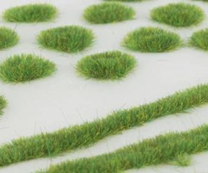 WWS Summer 2mm Self-Adhesive Static Grass Tufts and Strips Set