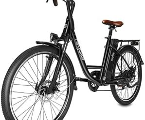 Heybike Cityscape Electric Bike 350W Electric City Cruiser Bicycle-Up to 40 Miles- Removable Battery, Shimano 7-Speed and Dual Shock Absorber, 26″ Electric Commuter Bike for Adults