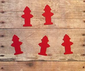 Fire Hydrant Confetti, Fireman Decorations, Fire Fighter Theme, Fire Decorations, Fireman Party Supplies, Hydrant Cut Out