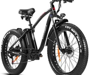 SAMEBIKE 750W Electric Bikes 4.0 Fat Tire EBike with 48V/15AH Lithium Battery, 26 Inch Electric Mountain Bike with Suspension Fork, Shimano 7-Speed Adult Electric Bicycles