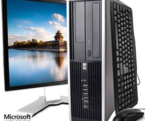 HP Elite Desktop PC Package, Intel Core 2 Duo Processor, 8GB RAM, 500GB Hard Drive, DVD-RW, Wi-Fi, Windows 10 Pro, 19in LCD Monitor (Renewed)