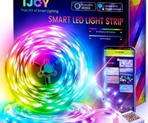 50ft Smart Led Strip Lights for Bedroom, Alexa Led Light Strip,5050 RGB Color Changing Music Sync Led Lights Strip with App Remote,Multi-Color Wireless Led Lights for Bedroom (APP+Remote+Voice)