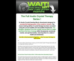 Audio Crystal Therapy One Time Offer