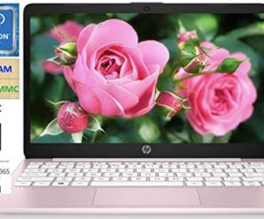 2021 Newest HP 11.6 inch Thin Light HD Laptop Computer, Intel Celeron N4020 up to 2.8 GHz, 4GB DDR4, 64GB eMMC, WiFi , Webcam, 1-Year Office 365, Up 11 Hours, Windows 10 S, Rose + Marxsol Cables