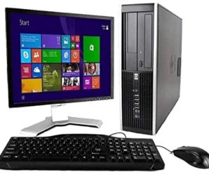 HP Elite High Performance Desktop Computer Tower PC (Intel Ci5-2400, 8 GB Ram, 128 GB SSD + 500 GB HDD, WiFi, DVD-RW, Keyboard Mouse) 17inch LCD Monitor Brands Vary, Windows 10 (Renewed)