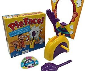 Pie Face Game, Pie in The Face Games, Kids’ Board Game, Fun Games for Girls Boys, Whipped Cream Games(Not Included Cream,Can Use Whater Pie Your Face)，Comes in Gift 3D Tattoos.