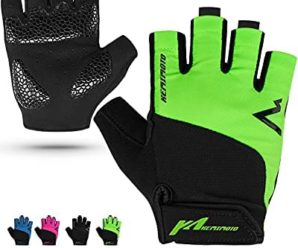 Kemimoto Cycling Gloves, Half-Finger Workout Gloves for Men Women, Gel Padding Bike Gloves, Breathable Motorcycle Anti-Slip Exercise Gloves for Biking, Kayaking, Weightlifting, Motorcycle Riding