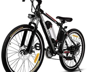 ANCHEER Electric Bike 250W/500W Ebike 26” Electric Bicycle, 20MPH Adults Electric Mountain Bike with Removable 8/12.5ah Battery, Professional 21 Speed Gears