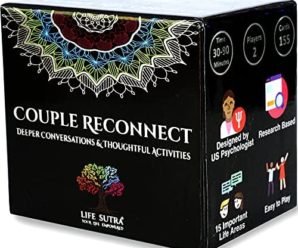 Couple Reconnect Game – Couples Game for Married Couples -150+ Couples Conversation Cards – Speak Your Love Language – Card Game for Couples – Designed by an American Psychologist