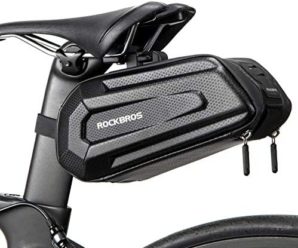 ROCKBROS Bike Saddle Bag Bicycle Saddle Bag Under Seat 3D Hard Shell bike Seat Bag with Silver Reflective Strip Waterproof Bike Bag Saddle Bags for Mountain Road Bikes, Quick Release