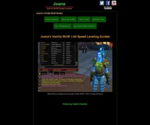 Joanas 1-60 Classic Wow Leveling Guides