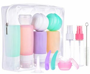 16 Pack Travel Bottles Set for Toiletries, Morfone TSA Approved Travel Containers Leak Proof Silicone Squeezable Travel Accessories 2oz 3oz for Shampoo Conditioner Lotion Body Wash ( BPA Free )