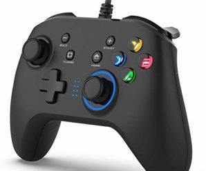 Wired Gaming Controller, Joystick Gamepad with Dual-Vibration PC Game Controller Compatible with PS3, Switch, Windows 10/8/7 PC, Laptop, TV Box, Android Mobile Phones, 6.5 ft USB Cable