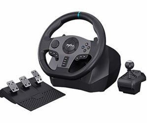 PXN V9 Steering Wheel PC Gaming Racing Wheel , Driving Wheel Volante PC 270/ 900 Degree Vibration and Shifter with Pedals for PC,PS4,Xbox One,Nintendo Switch,PS3,Xbox Series S/X